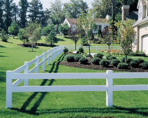 Split rail fence landscaping tends to be extremely popular on farms. Vinyl Fencing - Landscaping Network