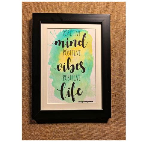 Handwritten Positive Wall Frame😊 Wall Decor Quotes Frames On Wall