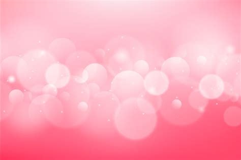 Pink And White Gradient Background With Bokeh Effect