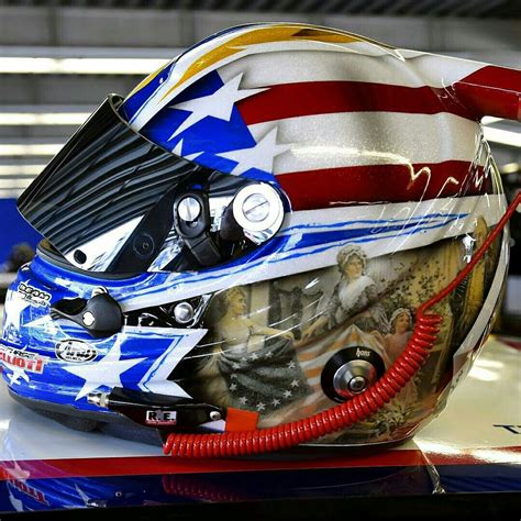 Custom Painted Helmet With American Flag Design