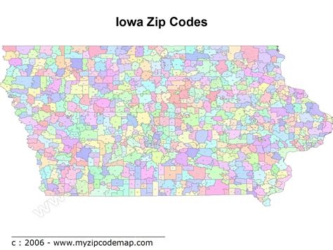 Iowa Zip Code Map Free United States Map
