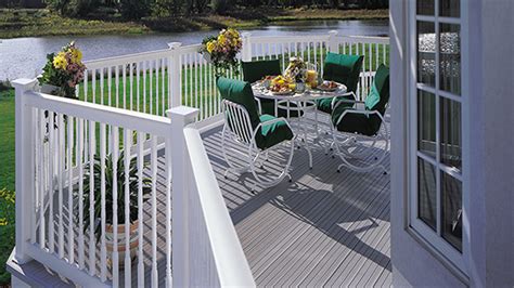 The horizontal rails are usually hollow composite or metal in the case of vinyl clad systems. Kingston Vinyl Railing Systems - CertainTeed