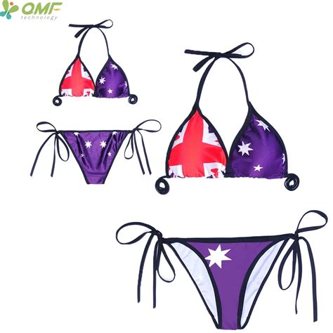 Australian Flag Beachwear Bikinis Set Padded Swimwear Flag Of Australia