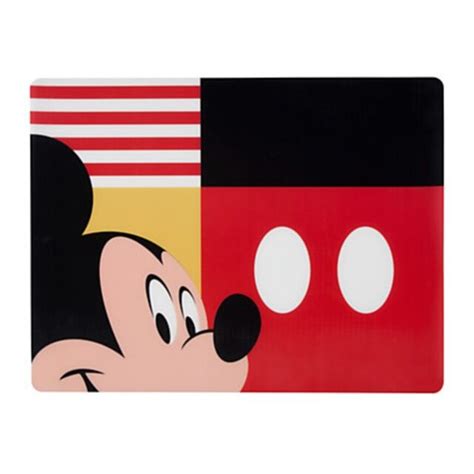 Disney Store Mickey Mouse Placemat Table Mat Dinnerware Red Black Place