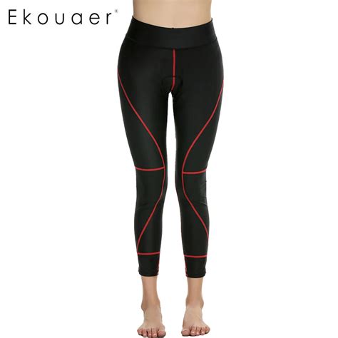 Ekouaer Women Leggings High Waist Elastic Legging Slim Padded Breathable Leggings Push Up Sexy