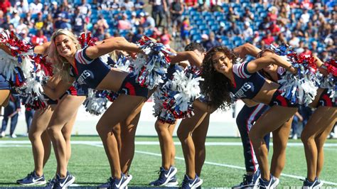 Cheerleaders Perform During Patriots Jets Game