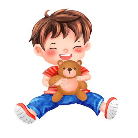 Teddy Bear Png Picture Happy Boy Hugging Teddy Bear Child Children S