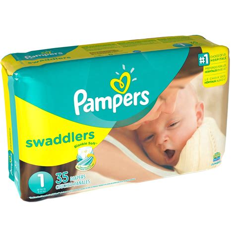 Pampers Swaddlers Disposable Diapers Newborn Size 1 8 14 Lb 35 Count