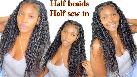 How To Half Feed In Braids Half Sew In Tutorial Trendy Instagram