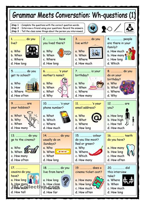 english conversation worksheet for beginners