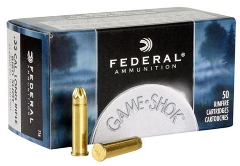 Federal Premium Game Shok 22 Long Rifle Bird Shot 25 Grain 12 Shotshell