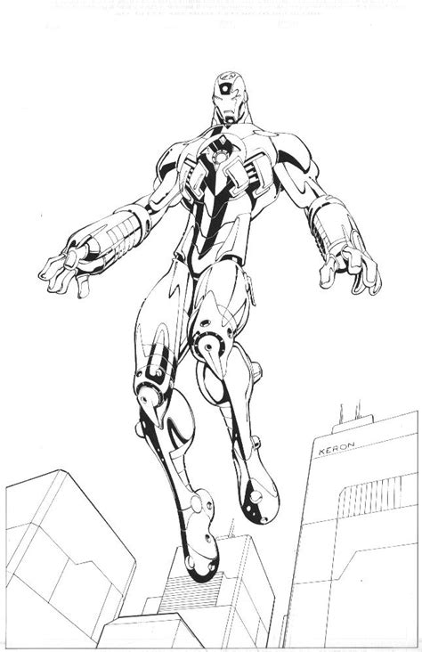 Iron Man In Nathan Evanss Grant Keron Comic Art Gallery Room