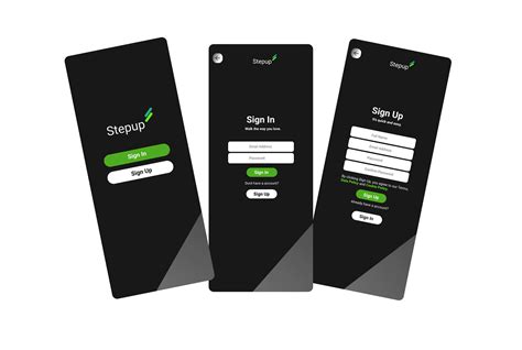 Sign In Sign Up Screens On Behance
