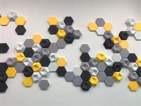 3D High Hexagon Sound Absorbing Noise Reduction Fabric Acoustic Panel