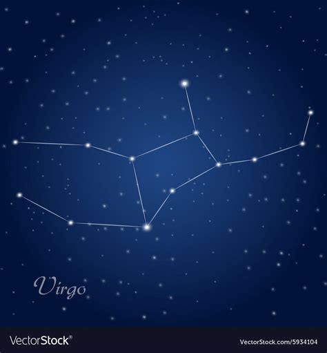 Virgo Constellation Zodiac Sign At Starry Night Sky Download A Free Preview Or High Quality
