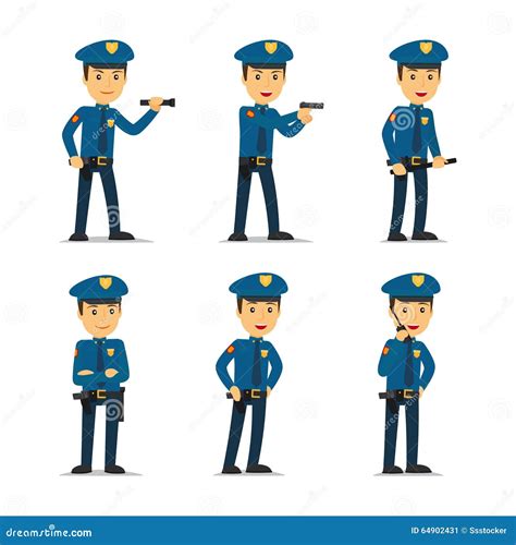 Police Officer Vector Character Stock Vector Image 64902431