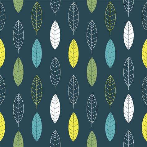 Vector Seamless Pattern In Scandinavian Style With Leaves 9875749