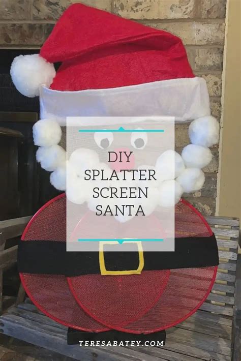 Diy Splatter Screen Santa In 2020 Dollar Tree Diy Crafts Splatter