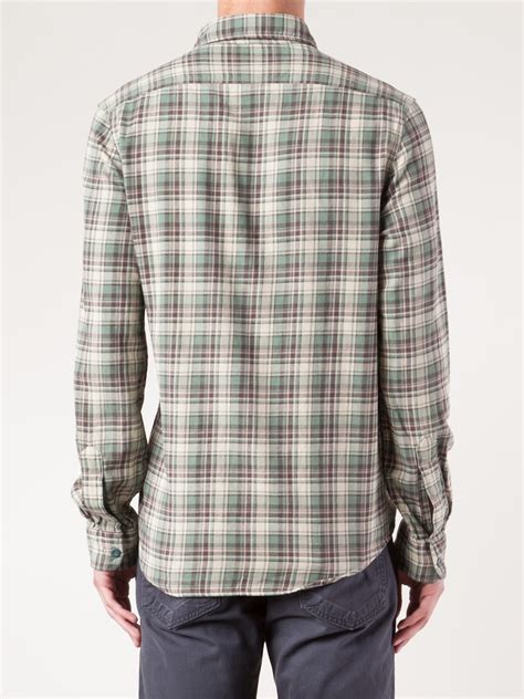 Rrl Plaid Flannel Shirt In Green For Men Lyst