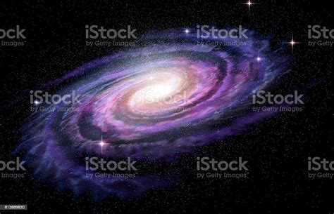 กาแล็กซี่เกลียวใน Spcae ลึก ภาพประกอบ 3 มิติ ภาพสต็อก ดาวน์โหลดรูปภาพ