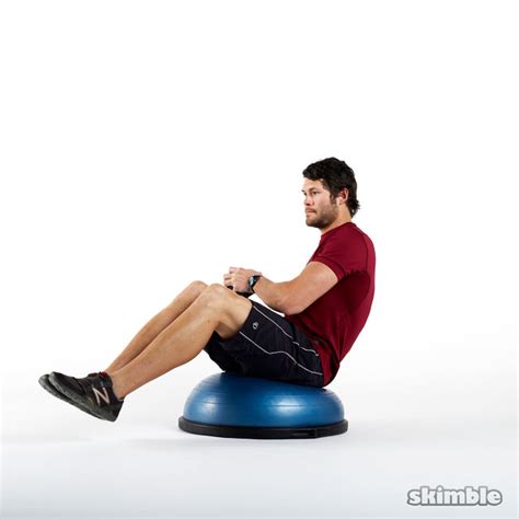 Weighted Russian Twists On Bosu Exercise How To Skimble