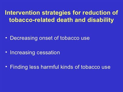 Public Health Effects Of Tobacco Dependence