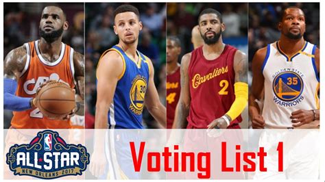 Only a very limited number of invited guests will be allowed the best against the best. 2017 NBA All Star First Voting List - Released - YouTube