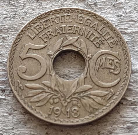 France 1918 5 Centimes Coin World Coins Etsy
