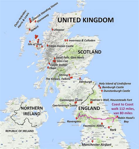Map Of Scotland And England