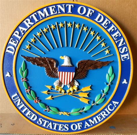 V31101 Carved 3d Wall Plaque Of The Seal Of The Us Department Of