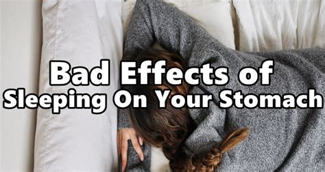 Sleeping Positions Does Sleeping On Your Stomach Has Bad Effects