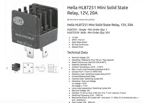 Hella Solid State Relay Fueltech Hella Solid State Relay 20a Staging