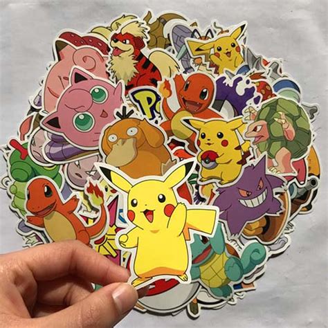 80pc Pokemon Go Pikachu Cartoon Stickers Laptop Sticker Luggage Decal