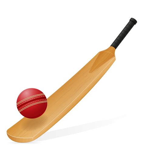 Cricket Bat And Ball Vector Illustration 514464 Vector Art At Vecteezy