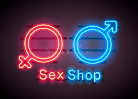 Neon Sex Shop Red Symbol Banner Stock Vector Illustration Of Lamp Billboard 172349355