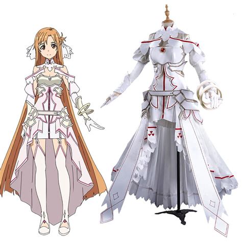 Sword Art Online Yuuki Asuna Cosplay Costume Sao Women Girls Dress