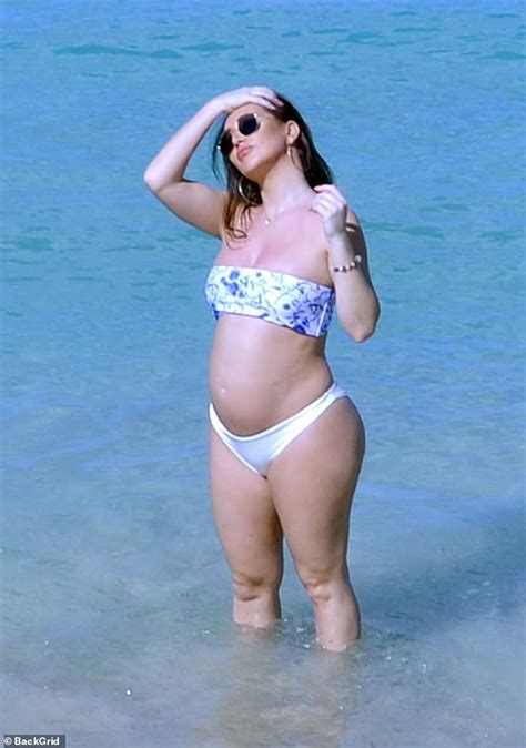 Pregnant Lauryn Goodman Shows Off Her Baby Bump In Bandeau Bikini