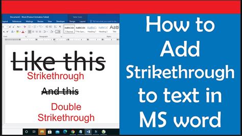 Strikethrough Text In Word How To Strikethrough And Double Strikethrough