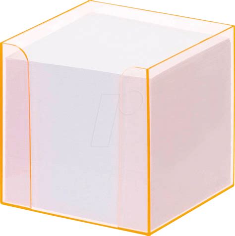 Folia 99071 Notizbox Mit Leuchtkante Orange Inkl 800 Zettel Bei