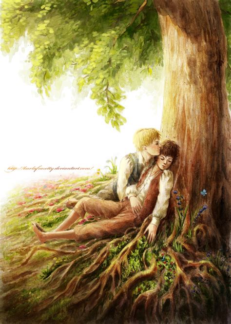 Two Hobbits Under The Tree By Karlafrazetty On Deviantart