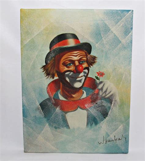 #Art windowpub.com Vintage Portrait Painting of EMMETT KELLY THE CLOWN