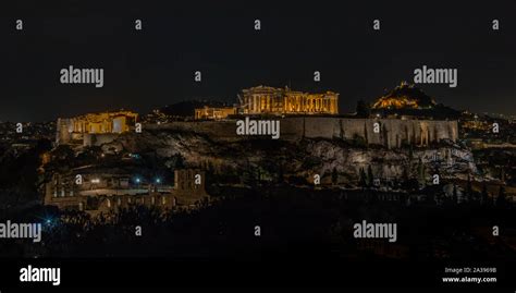 A Picture Of The Acropolis Of Athens As Seen From The Filopappou Hill