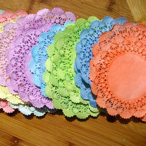 Doilies Hand Dyed Paper Doilies Pastel Rainbow Doily