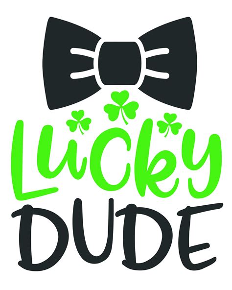 Lucky Dude Svg Dxf Pdf Instant Download Vector Cameo Etsy