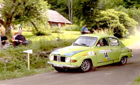 Saab 96 Rally In Action