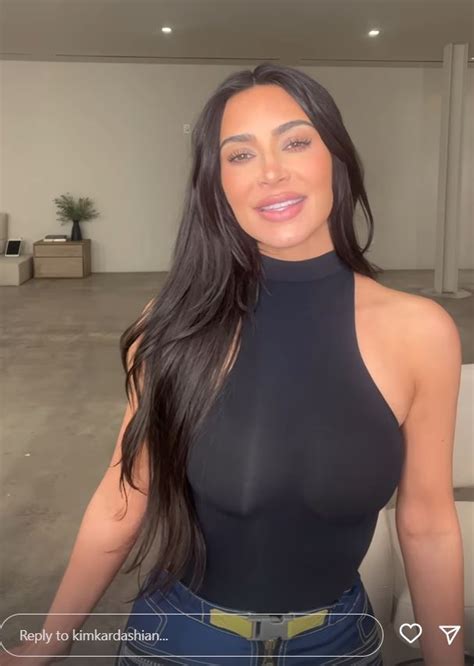 kim kardashian suffers nsfw wardrobe malfunction as she goes braless in skintight bodysuit for
