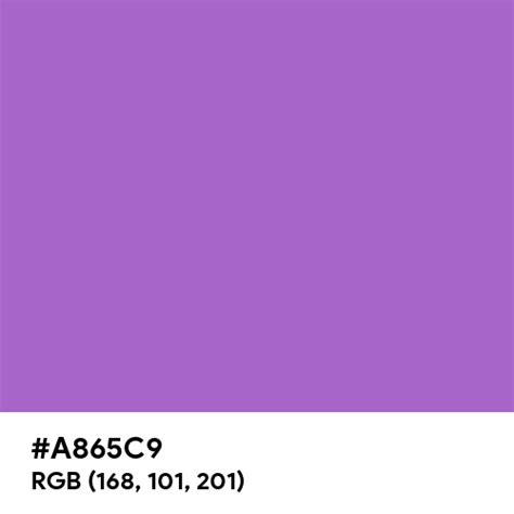 Light Purple Color Hex Code Is A865c9
