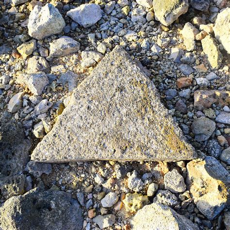 This Triangular Rock Was Found Out On The Beach During Low Tide