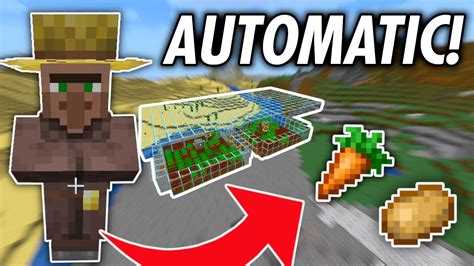 How To Make An Easy Automatic Crop Farm In Minecraft Youtube