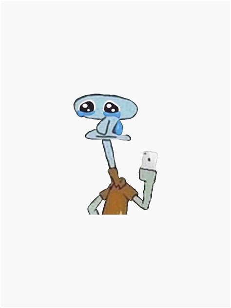 Sad Squidward Sticker For Sale By Jensgill Redbubble